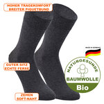 Herrensocken ohne Gummidruck Bio Baumwolle Made in Germany anthrazit - 2
