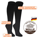 Business Kniestrümpfe Merinowolle Made in Germany schwarz - 2