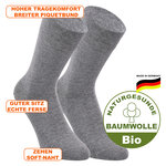 Herrensocken ohne Gummidruck Bio Baumwolle Made in Germany grau - 2
