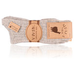 Alpaka Schaf Wolle Socken beige - 3