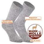 Alpaka Schaf Wolle Socken - 2