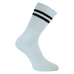 Crew Socks Tennis-Sportsocken Baumwolle weiß schwarze Ringel - 1