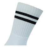 Crew Socks Tennis-Sportsocken Baumwolle weiß schwarze Ringel - 4