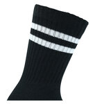 Crew Socks Tennis-Sportsocken Baumwolle schwarz weiße Ringel - 5