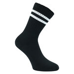 Crew Socks Tennis-Sportsocken Baumwolle schwarz weiße Ringel - 1