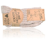 Dicke 100% Baumwolle Socken naturbeige - 7
