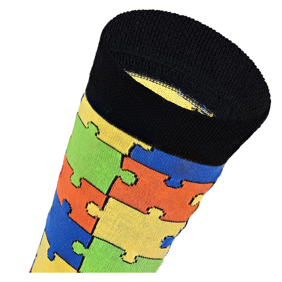 Puzzle-Design Motivsocken bunt - 3