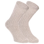 Dicke 100% Baumwolle Socken naturbeige - 1