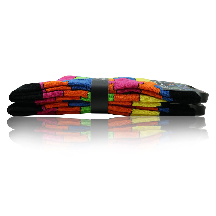 Puzzle-Design Motivsocken bunt - 9