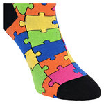 Puzzle-Design Motivsocken bunt - 7