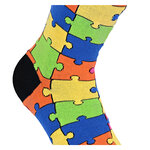Puzzle-Design Motivsocken bunt - 4