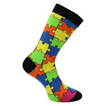 Puzzle-Design Motivsocken bunt - 10