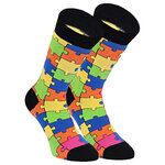 Puzzle-Design Motivsocken bunt - 1