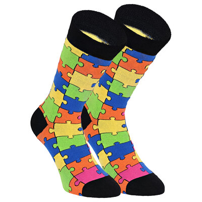 Puzzle-Design Motivsocken bunt