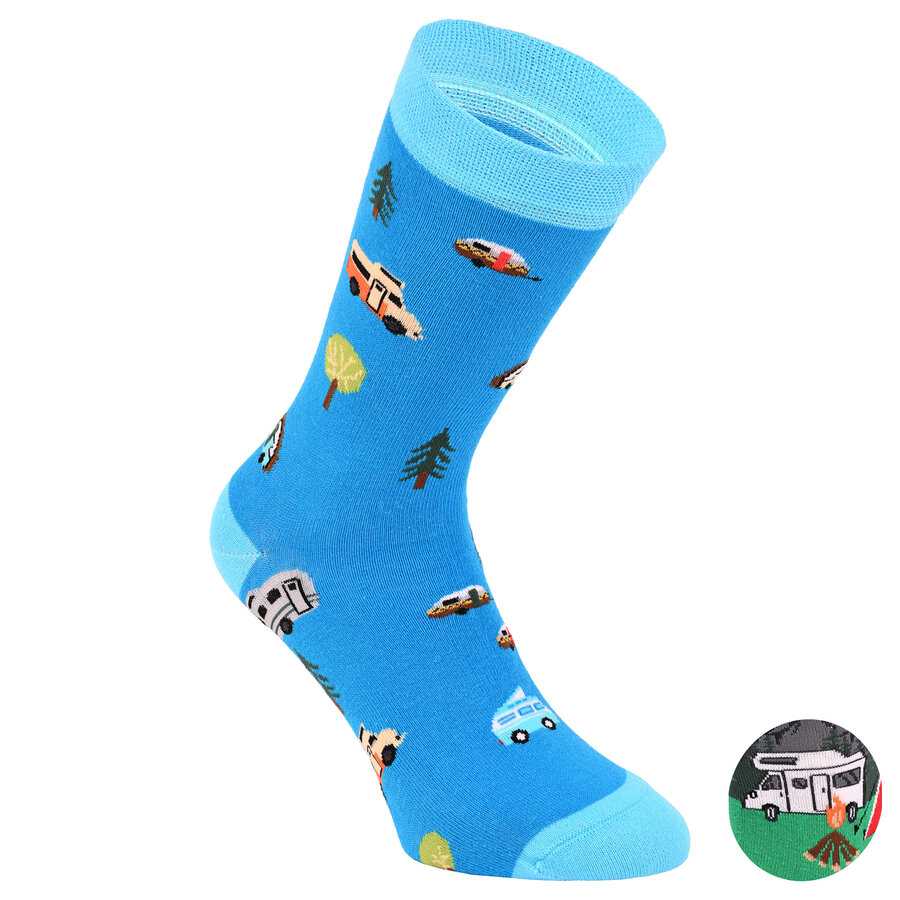Camper Camping Mobil Motiv Socken - 2