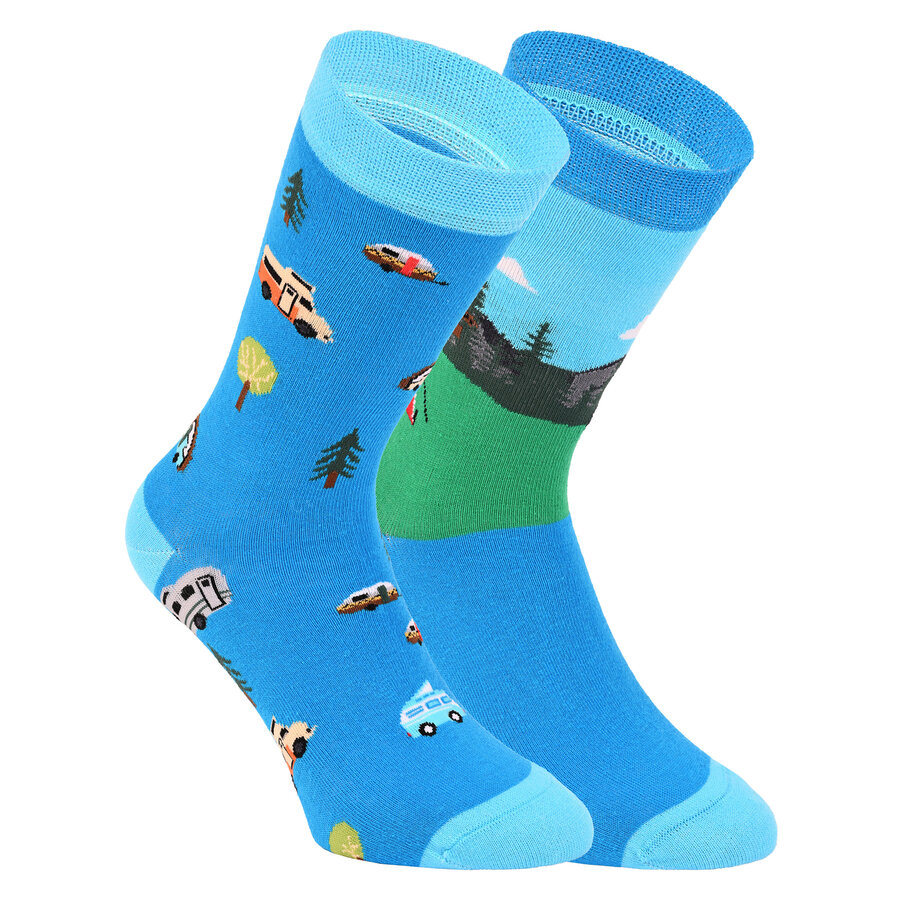 Camper Camping Mobil Motiv Socken