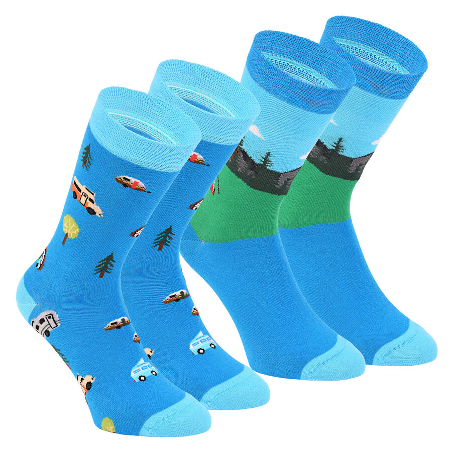 Camper Camping Mobil Motiv Socken - 14