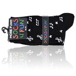Musiknoten Notenschlüssel Motivsocken Baumwolle - 2
