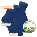 Bambus Socken kurzer Schaft jeansblau - 15
