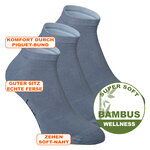 Bambus Sneakersocken silbergrau - 2