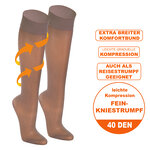 Kompression Stütz-Fein-Kniestrümpfe 40 den diamant - 2