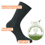 Damensocken ohne Gummidruck Camano CA-SOFT anthrazit-melange - 11