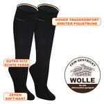 Woll-Kniestrümpfe ohne Gummidruck Camano CA-SOFT schwarz - 2