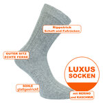 Kuschel-Wollsocken Kaschmirwolle Merinowolle grau - 2