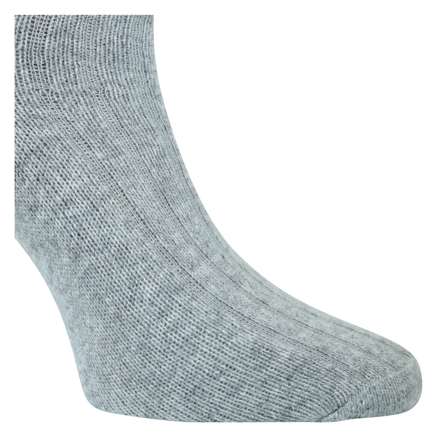 Kuschel-Wollsocken Kaschmirwolle Merinowolle grau - 5