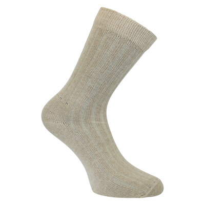 Kuschel-Wollsocken Kaschmirwolle Merinowolle beige