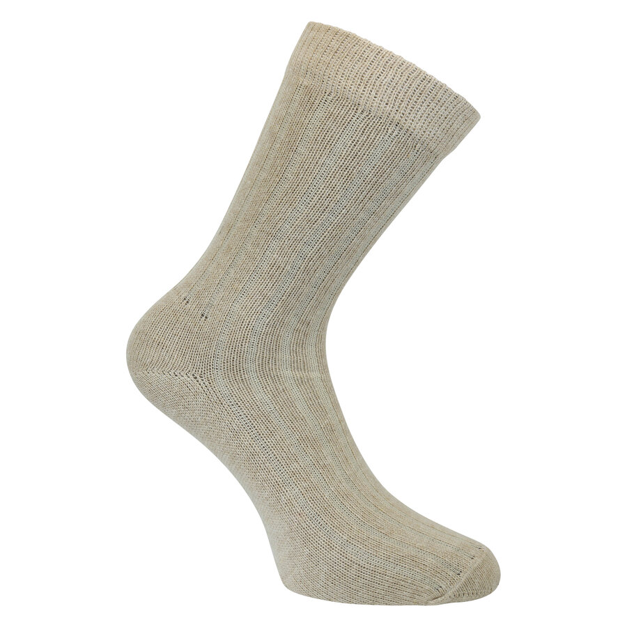 Kuschel-Wollsocken Kaschmirwolle Merinowolle beige