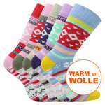 Wollsocken Skandinavien Hygge Design bunt - 35