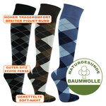 Herren Kniestrümpfe Baumwolle Karo-Design - 2