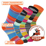 Socken mit Wolle Skandinavien Hygge Design bunt - 2