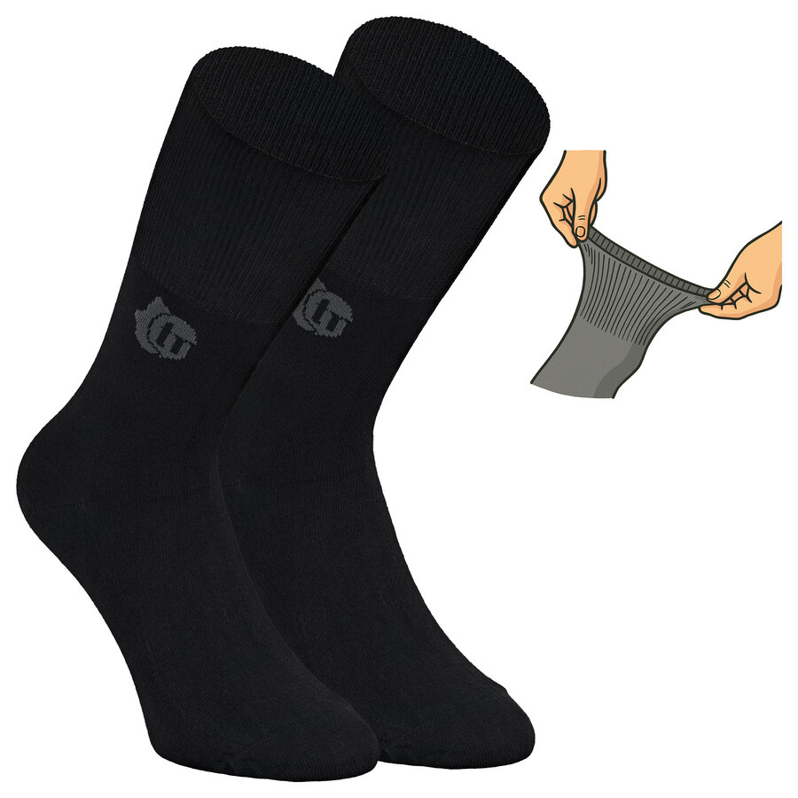 Diabetiker Venensocken dünn Baumwolle Ultraflex schwarz