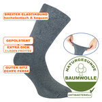 Diabetiker Venensocken dick Baumwolle Ultraflex dunkelgrau - 10