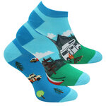 Camper Camping Motiv Sneaker Socken Baumwolle - 1