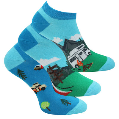 Lustige bunte Sneakersocken mit Motive