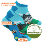 Camper Camping Motiv Sneaker Socken Baumwolle - 2