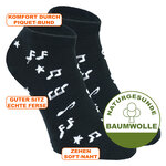 Notenschlüssel Musik Sneaker Socken Baumwolle - 2