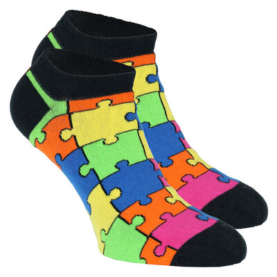 Lustige bunte Sneakersocken mit Motive