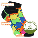 Puzzle Design Sneakersocken Baumwolle - 2