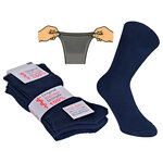100% Baumwolle Herren Socken ohne Gummi marine - 5