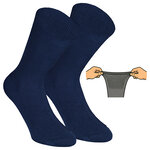 100% Baumwolle Herren Socken ohne Gummi marine - 1