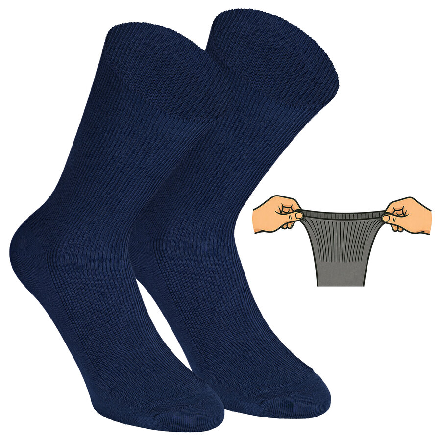 100% Baumwolle Herren Socken ohne Gummi marine