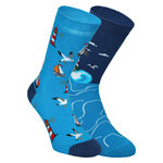Urlaubs-Socken Meer Wellen Boote Leuchtturm Baumwolle - 5