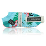 Damen Sneakersocken Baumwolle exotisches Florida-Flamingo-Design - 3