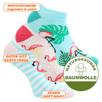 Damen Sneakersocken Baumwolle exotisches Florida-Flamingo-Design - 2