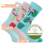 Damen Socken Baumwolle exotisches Florida-Flamingo-Design - 23