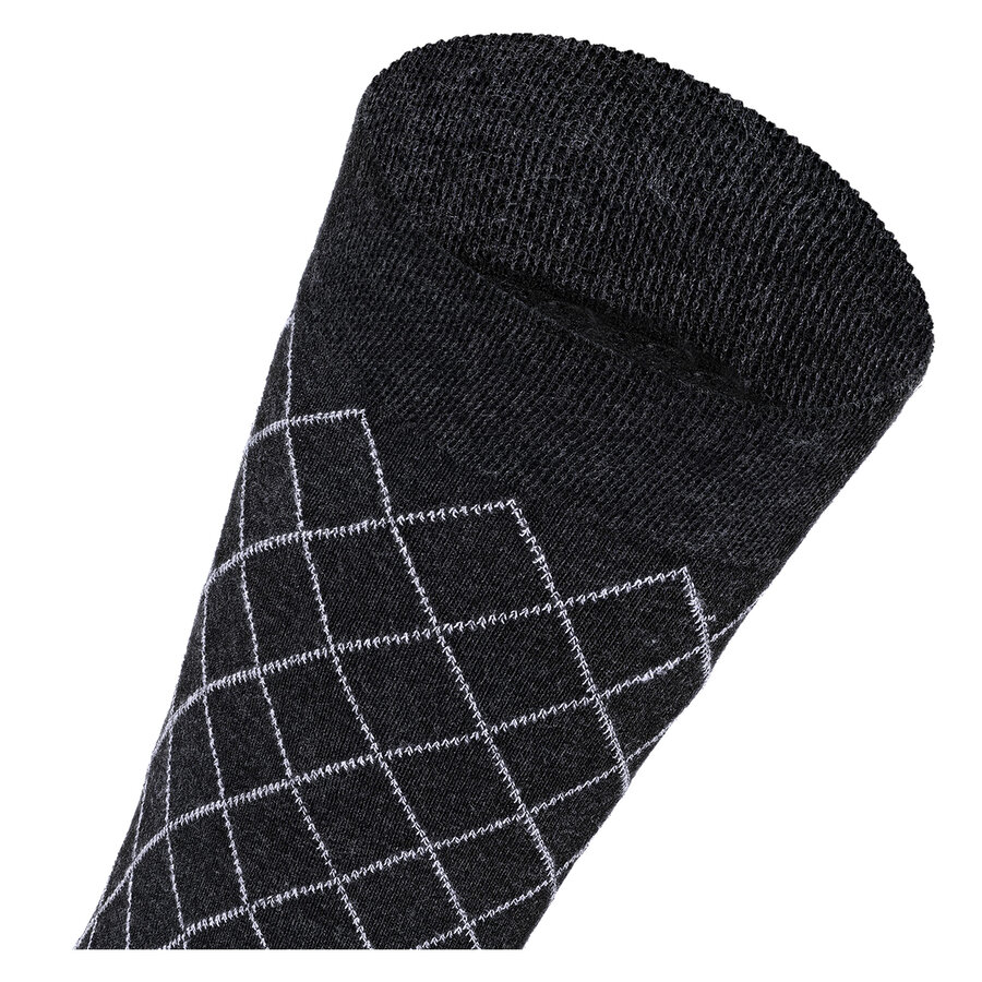 Herren Muster Bambussocken Apollo anthrazit-mix - 26